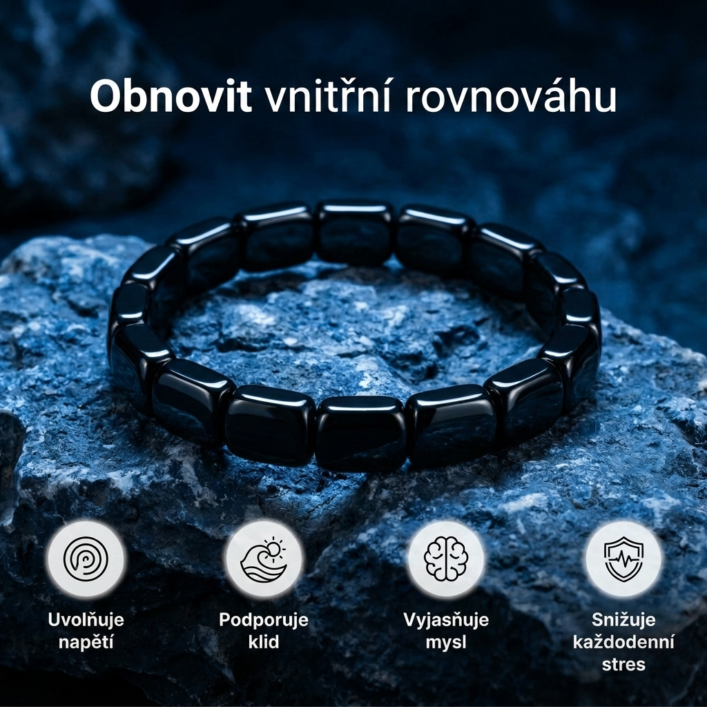 HARMIA® – Magnetický Hematitový Náramek